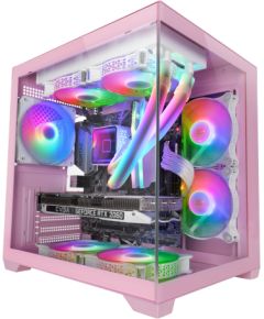 Mars Gaming MCVIEW2P Datora korpuss mATX / rozā