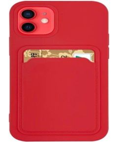 iLike Samsung  Card Cover case for Samsung Galaxy A52 4G / A52 5G / A52S 5G red