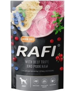 DOLINA NOTECI Rafi Beef stomachs, ham, blueberry - wet dog food - 500g