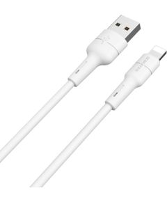 USB кабель Borofone BX30 lightning 1m силиконовый белый