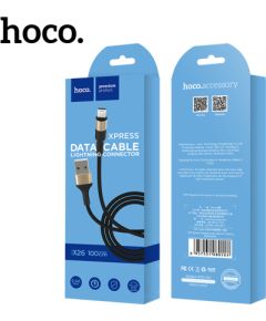 USB cable Hoco X26 Lightning 1.0m black-gold