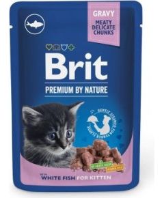 BRIT Premium by Nature Kitten White fish - wet cat food - 100 g