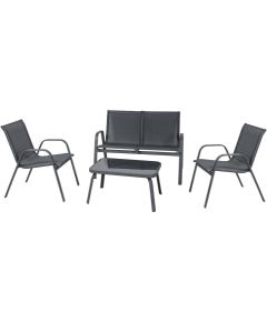 Mirpol Garden furniture set RIVET black
