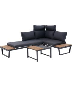 Mirpol Corner garden lounge set or 2 sofas + table NUVIO grey