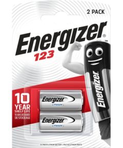 Litija baterija CR123A (CR17345, DL123A) 3V 1,5Ah Energizer 2 gab. blisteris
