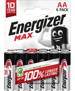 Sārmu baterija LR6 (AA) 1,5V E91 2900mAh MAX Energizer 6 gab. blisteris