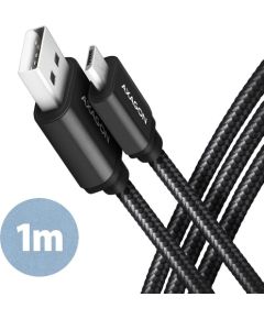 CABLE USB2.0 TO MICRO-USB 1M/HQ BLK BUMM-AM10AB AXAGON