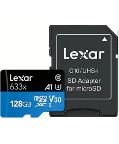 MEMORY MICRO SDXC 128GB UHS-I/W/A LMSBLPL128G-BNANG LEXAR