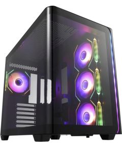 Fortron FSP M580-BA, Tower Case (Black, Tempered Glass x 2)