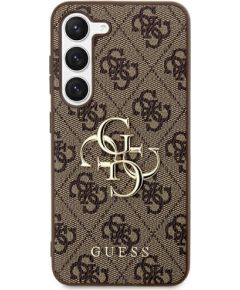 Guess GUHCS24L4GMGBR S24 Ultra S928 telefona maciņš 4G Big Metal Logo brūns