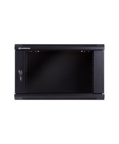 3/6U 19" ST ANTRACITE Metāla skapis ar stikla durvīm 540x400x180