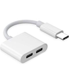 Mocco RoGer JH-032 USB-C uz 2x USB-C Audio adapteris + lādēšana