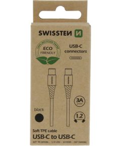 Swissten Soft 3A USB-C - USB-C Кабель для передачи данных и зарядки 1.2m