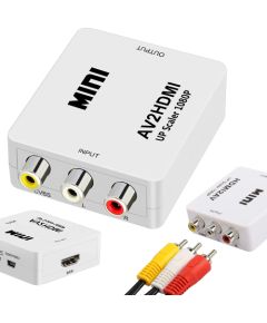 Fusion video signāla pārveidotājs no RCA uz HDMI (+Audio)balts