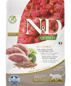 FARMINA N&D Quinoa Cat Duck, Broccoli, Asparagus Neutered Adult  - dry cat food - 300 g
