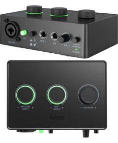 Fifine AMPLI1 Mikser Audio, interfejs XLR Phantom 48V
