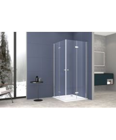 Dušas stūris Vento Sanremo 90X90X195 hromēts profils, bez paliktņa , stikls 6mm Easy Clean