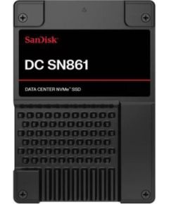SSD SANDISK DC SN861 1.92TB U.2 PCIe Gen5 NVMe Write speed 3600 MBytes/sec Read speed 13700 MBytes/sec 15mm SDS6BA119PSP9X30TS2525