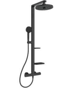 Ideal Standard dušas sistēma ar termostatu Ceratherm ALU+, matēta melna