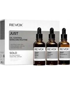 Thalgo Oil Control Skincare Routine Set Revox B77: Just, Niacinamide 10 %, Moisturizing, Daily, Serum, For Face, 30 ml + Just, Hyaluronic Acid 5%, Hydrating, Fluid, For Face, 30 ml + Just, Glycolic Acid 20%, Toning, Serum, For Face, 30 ml For Women