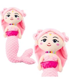 Leantoys Pluszowa Syrenka z Koralami Przytulanka Różowa 32cm LEAN Toys
