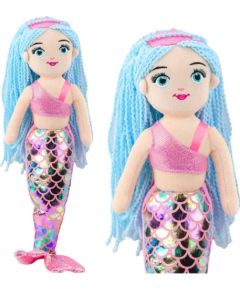 Leantoys Pluszowa Syrenka Przytulanka Holograficzny Ogon Różowo-Niebieska 48cm LEAN Toys