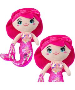 Leantoys Pluszowa Syrenka Przytulanka Ogon W Cekiny Różowa 30cm LEAN Toys