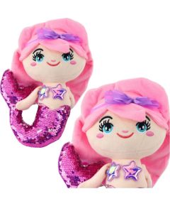 Leantoys Pluszowa Syrenka Przytulanka Ogon W Cekiny Różowo-Fioletowa 28cm LEAN Toys