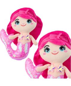 Leantoys Pluszowa Syrenka Przytulanka Ogon W Cekiny Jasnoróżowa 28cm LEAN Toys