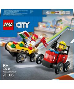 LEGO City Zestaw wyścigówek: pizza kontra wóz strażacki 4 szt. (60458)