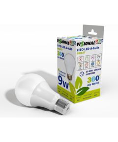 Visional Visonal 9W Filament Fito Led Lampa - Spuldze A60 E27 20.68 µmol/s (pilna spektra) priekš perfektas augu audzēšanas