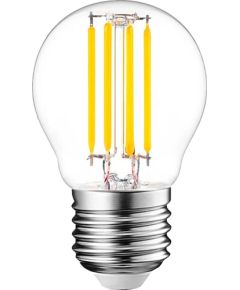 Visional G45 LED Filament Bumba E27 4W 3000K 520lm Regulējama caurspīdīga stikla 220–240V RA>80