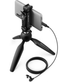 Sennheiser XS LAV USB-C Mobile Kit - lavalier microphone with USB-C connector, with tripod and Manfrotto smartphone holder