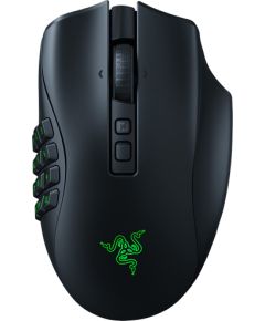 Razer Naga V2 Pro, Wireless Gaming Mouse, True 30000 dpi, Focus Pro 30K Optical Sensor, Gen-3 Optical Mouse Switches, 10/14/20 programmable buttons, Razer Speedflex Cable USB Type C, 90-million Clicks