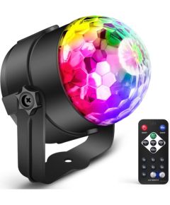 RGB rotējoša bumba - disko projektors
