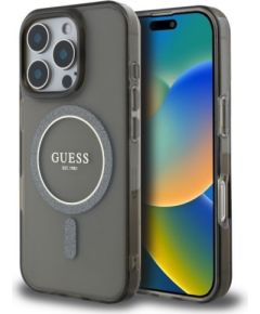 Guess   Guess GUHMP16XHFGEREK iPhone 16 Pro Max   6.9" czarny/black hardcase IML Glitter Circle MagSafe