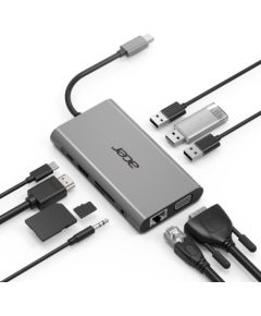 Acer HP.DSCAB.002 laptop dock/port replicator USB 3.2 Gen 1 (3.1 Gen 1) Type-C Silver