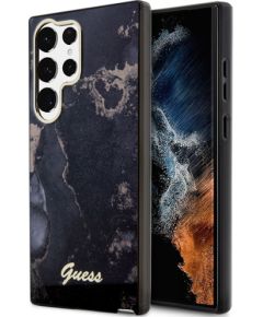 Guess GUHCS23LHTMRSK S23 Ultra S918 czarny|black hardcase Golden Marble Collection