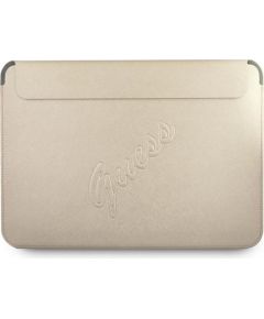 Оригинальный GUESS Laptop Sleeve Saffiano Script GUCS13PUSASLG 13 дюймов золото