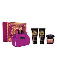 Versace Crystal Noir Gift set EDT 90 ml, shower gel 100 ml, body lotion 100 ml and cosmetic bag 90ml