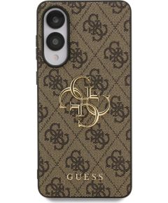 Guess PU 4G Metal Logo Case Aizsargapvalks priekš Samsung Galaxy S25 Edge