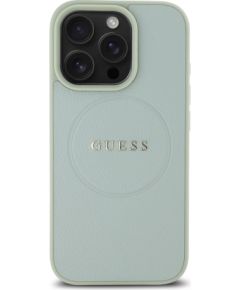 Guess PU Grained Classic Logo MagSafe Case для iPhone 16 Pro Green
