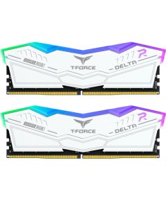 Team Group DDR5 - 16GB - 6400 - CL - 32 RGB white, dual kit TEM, memory (white, FF4D532G6400HC32ADC01, Delta RGB, INTEL XMP)