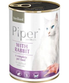 Dolina Noteci Piper Animals Sterilised with rabbit - wet cat food - 400g