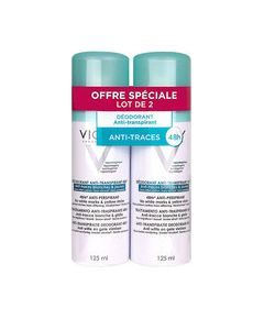 Vichy Deodorant Anti-Transpirant 48h ( 2 pcs ) - Alcohol-free deodorant spray with a 48-hour effect 125ml