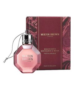 Molton Brown Delicious Rhubarb & Rose Festive Bauble Bath & Shower Gel - Koupelový a sprchový gel 75ml