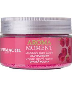 Dermacol Aroma Moment Divoká malina Delicious Body Scrub - Opojný tělový peeling 200.0g