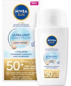 Nivea Sun Ultra Light Tinted Fluid SPF 50+ - Ultralehký tónovací pleťový fluid 40 ml Medium