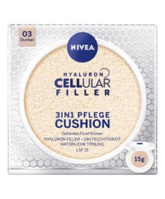 Nivea Hyaluron CELLular Filler 3in1 Care Cushion Makeup SPF15 - Slightly covering makeup in sponge 15 g 01 Light