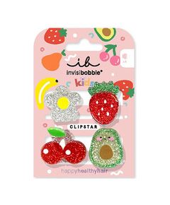 Invisibobble Clipstar Frutti Fun - Skřipeček do vlasů 4 ks